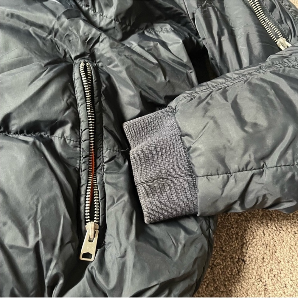 AllSaints Black Bomber Puffer Jacket - Picture 2 of 9